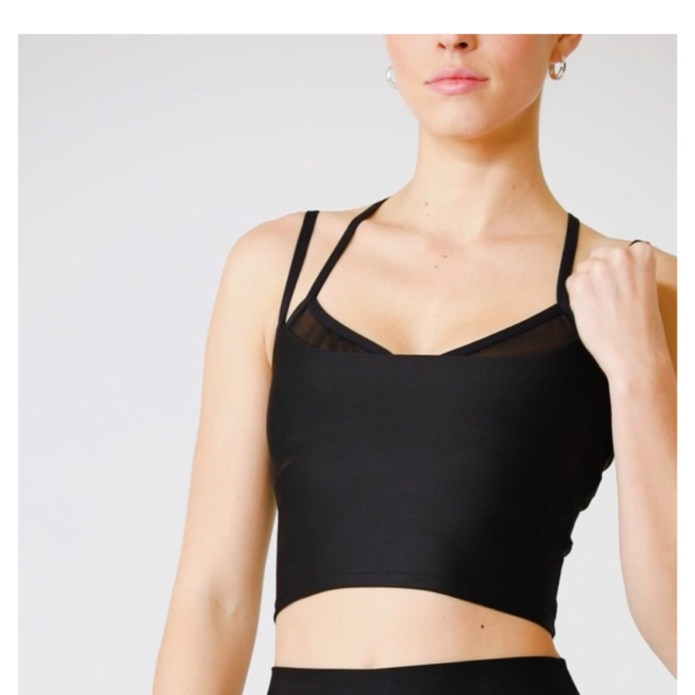 Alo Airlift Double Check Bra Tank, with adjustable straps and removable pads